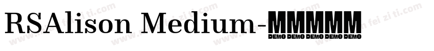 RSAlison Medium字体转换